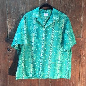 Vintage Hawaiian Blouse Shirt L
